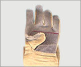 Chrome Canvas Leather Hand Gloves
