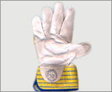 Pure Chrome Canvas Leather Hand Gloves 